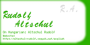 rudolf altschul business card